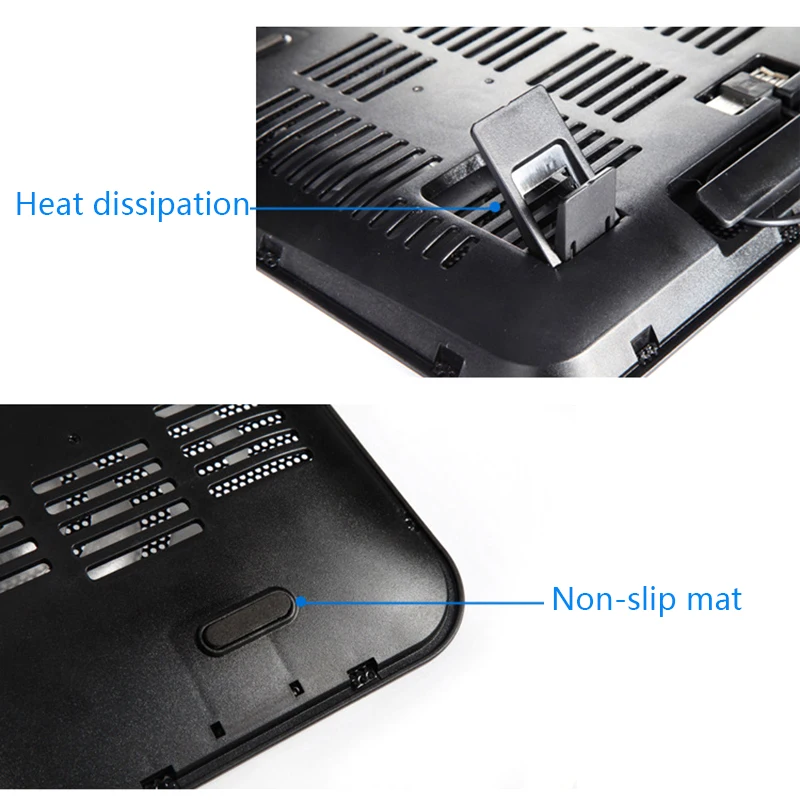 Кулер для ноутбука 5 в USB Внешняя охлаждающая подставка для ноутбука тонкая подставка высокоскоростной бесшумный вентилятор металлическая панель 4 цвета 14 дюймов Охлаждающие подставки
