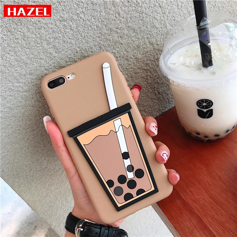 

TPU material Milk tea cup phone Case For iphone 6 6S 7 8 Plus X10 XR XS Max Wear-resistant and fall-proof soft shell Cases Cover