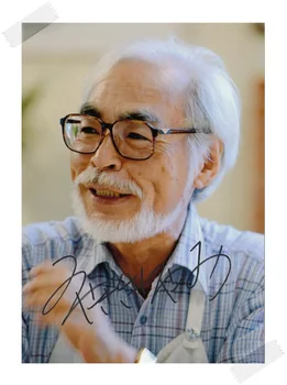 

signed Miyazaki Hayao autographed original photo 7 inches collection free shipping 11201707