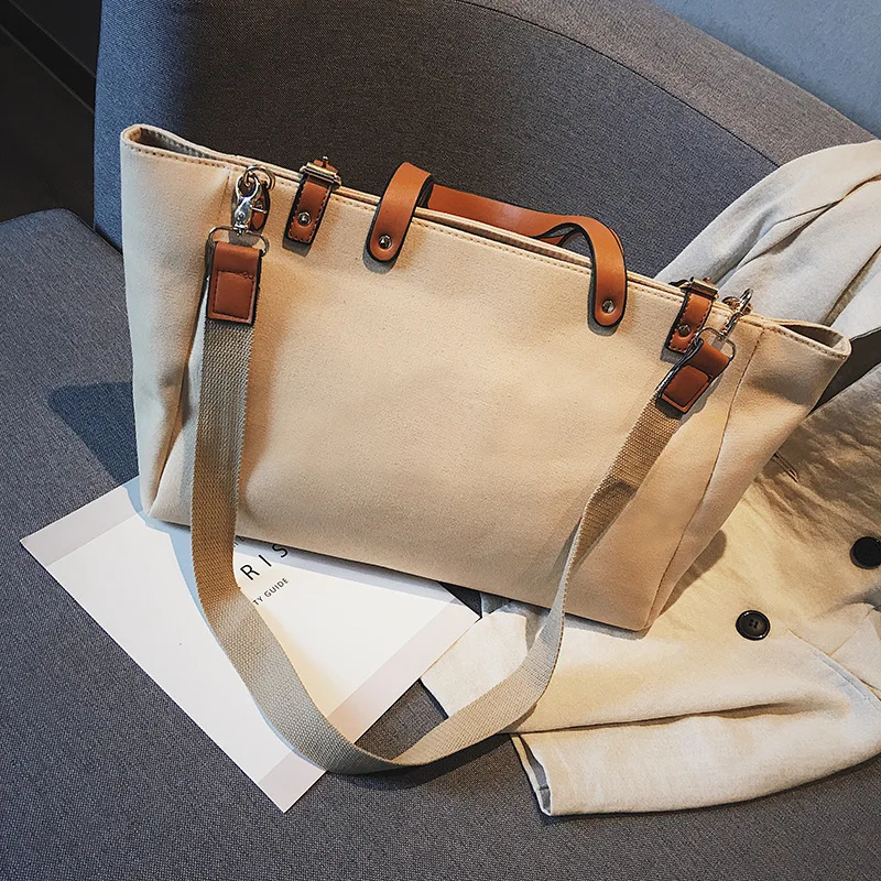  Ladies Women Bag European American big Canvas Fashion Large Capacity Tote Letter Shoulder Messenger - 32944434854