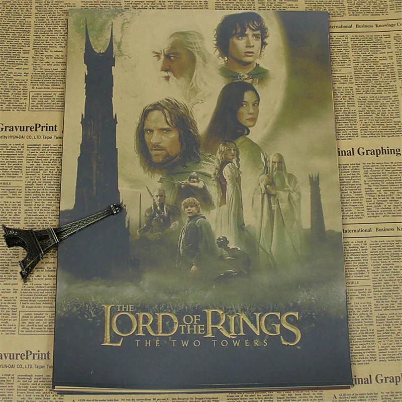 

MVP779 "The Lord of the Rings" vintage Poster motivation film Vintage Kraft Paper Posters Retro Bedroom Bar Cafe pictures