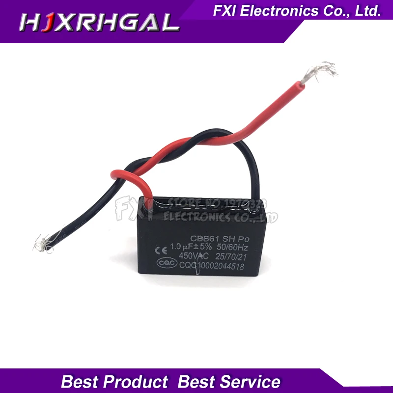 

5pcs CBB61 1uf starting capacitance AC Fan Capacitor 450V CBB Motor Run Capacitor