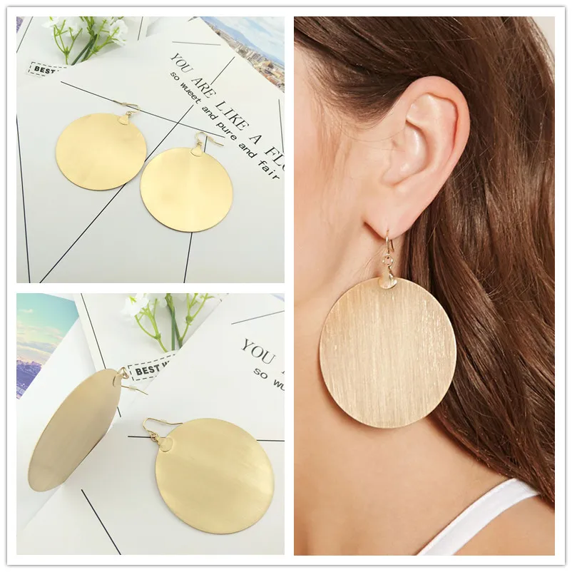 

NADEEM Big brand hip hop metal hoop earrings punk gold color hot sale boho big circle earrings for women pendiente jewelry