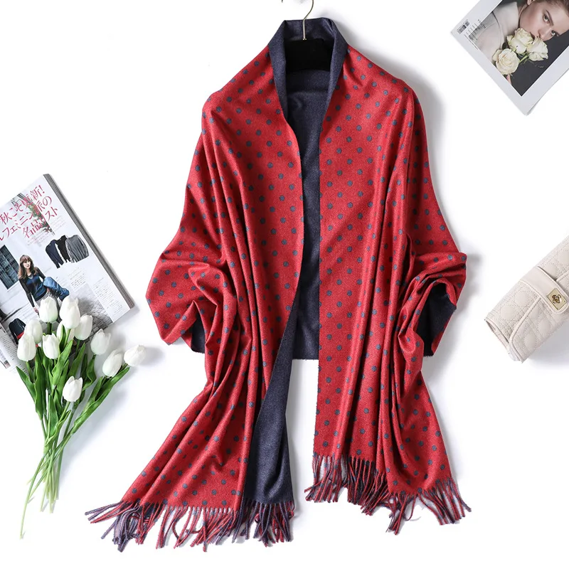 

Designer 2019 luxury brsnd women winter scarf for ladies shawls and wraps cashmere scarves dot warm neck head female stoles