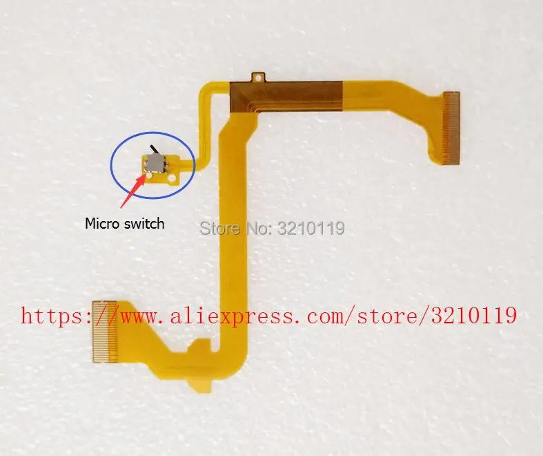 2PCS NEW LCD Hinge rotate shaft Flex Cable For Panasonic NV- GS19 GS21 GS25 GS28 GS31 GS35 Repair Part with Micro Switch | Электроника