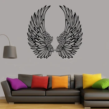 

Angel's Wing Wall Sticker home decoration accessories Living Room bedroom vinyl Wall Decal Interior Decor Removable Mural G764