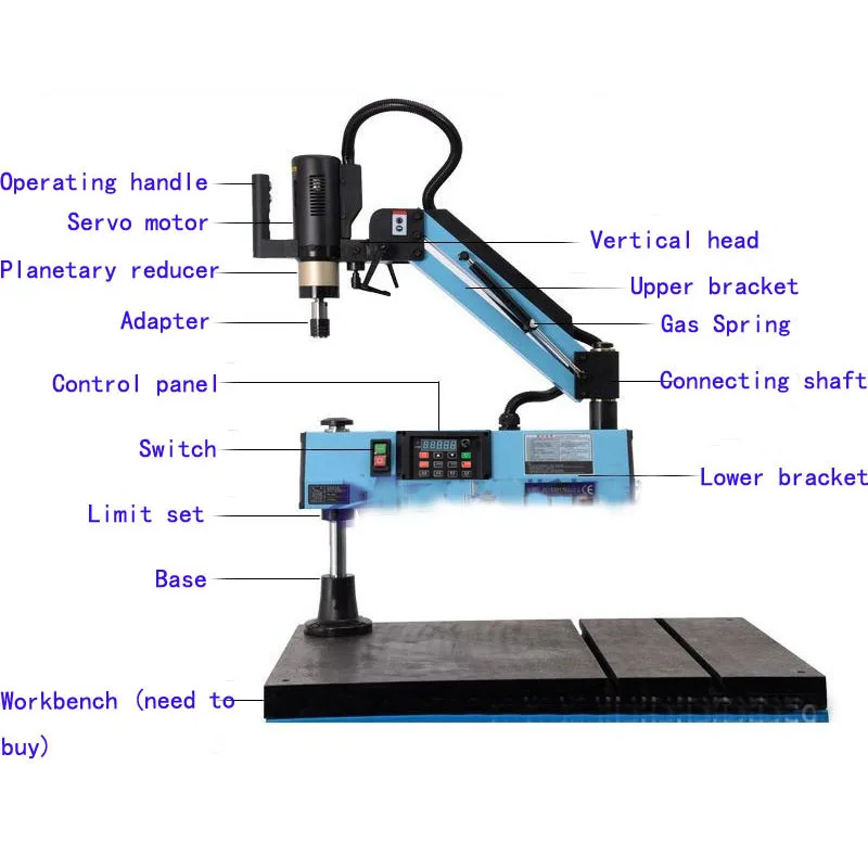 

New CE 220V M3-M16 Vertical Type Electric Tapping Machine Electric Tapper Tapping Tool Machine-working Taps Threading Machine