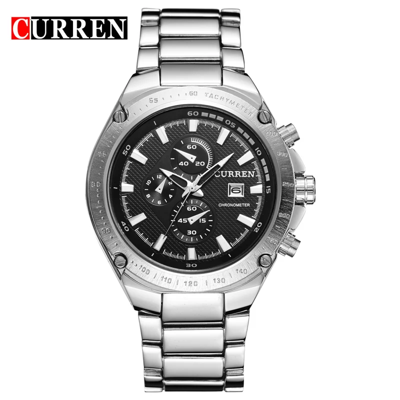 

CURREN Watch Men Casual Sport Clock Mens Watches Top Brand Luxury Full Black Steel Quartz Watch For Male Gifts Relogio Masculino