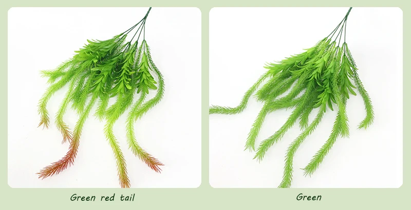 JAROWN Artificial Dragon Grass Green Plants Simulation Plastic Pine Needles Small Hanging Vine For Wedding Decoration Home Decor Flower (23)