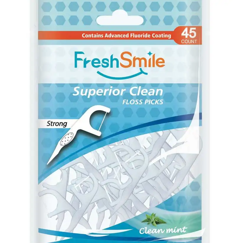 

45 pcs per bag Super clean Mint Floss with Strong UW threader