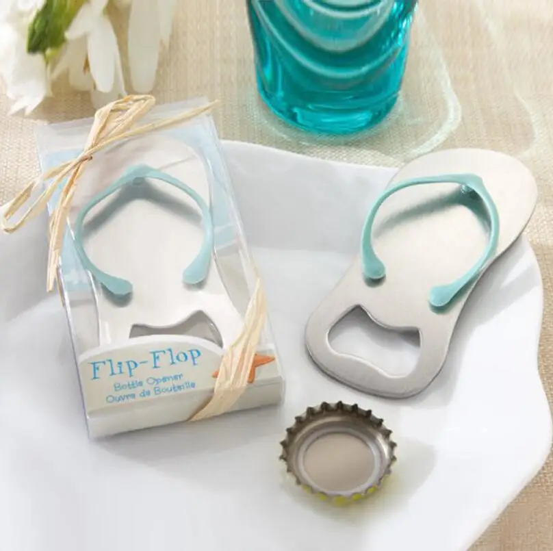 Personalized Flip Flop Bottle Opener Beach Wedding Favors Gift And