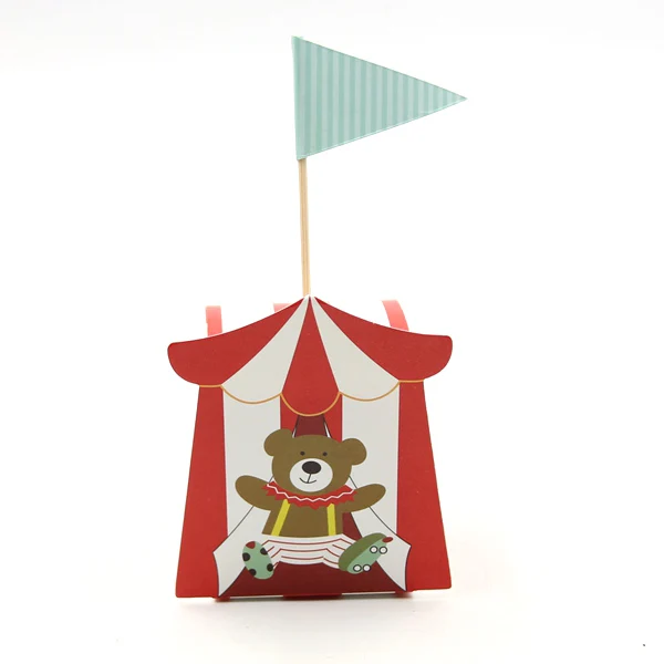 10 шт./лот мультяшная цирковая тематика вечерние коробка для сладостей для самостоятельной сборки для детей день рождения Вечеринка Детский душ украшения Конфеты Подарочная коробка поставки - Цвет: Bear