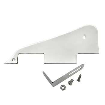 

NEW 1Ply Silver Mirror Electric Guitar Pickguard Scratch Plate with Chrome Bracket for LP Style Guitar Parts
