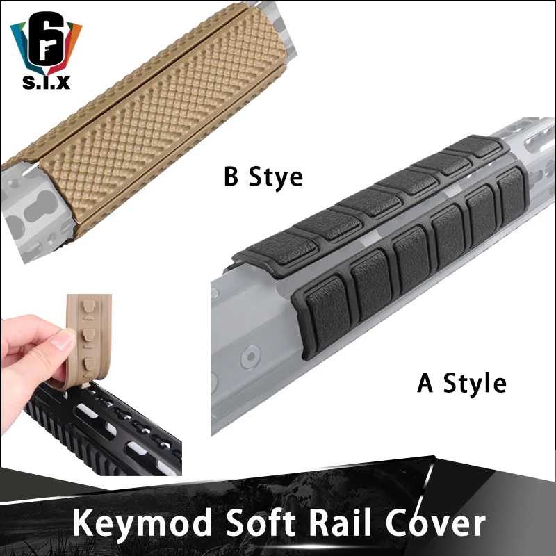 

2 Style Tactical Airsoft Keymod Soft Rail Cover Rubber Rail Accessory 4PCS