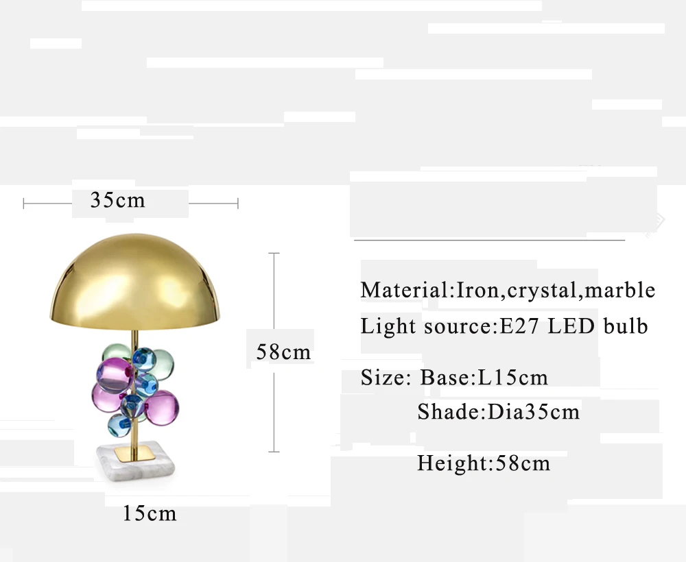 Светодиодный e27 скандинавский Железный мраморный светодиодный светильник. Светодиодный светильник. настольная лампа. Настольная лампа
