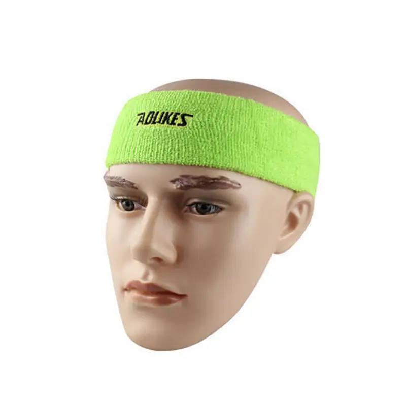 Мужская Женская повязка на голову, повязка на голову для пота, Женская эластичная спортивная повязка для йоги, тренажерный зал, эластичная повязка на голову - Цвет: Зеленый
