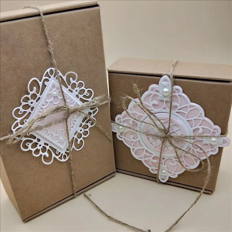 Квадратный кружевной фон для вырезания штампов 2019 DIY скрапбукинга выбивая карты