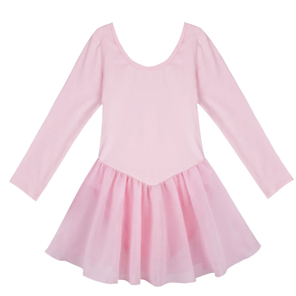 IEFiEL/танцевальная одежда для девочек; трико; балетное платье для девочек; Танцевальная детская балетная пачка; костюмы для соревнований; танцевальная одежда для балерины - Цвет: Pink
