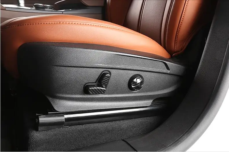 car seat button trim for Alfa Romeo Giulia 2017 carbon fiber accessories  (9)