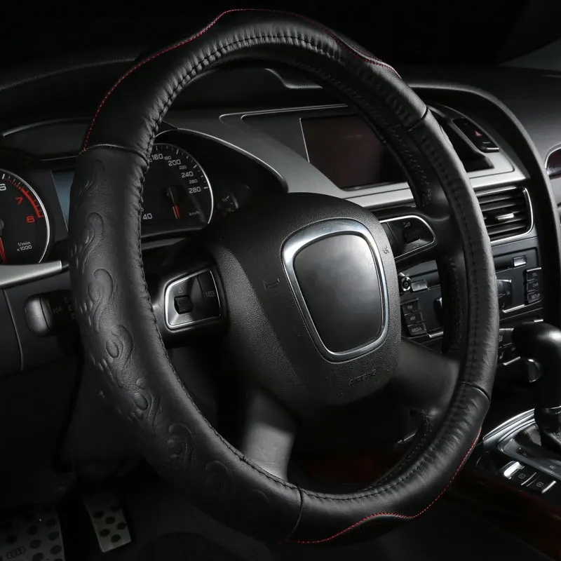 car steering wheels cover genuine leather accessories for Lincoln MKS