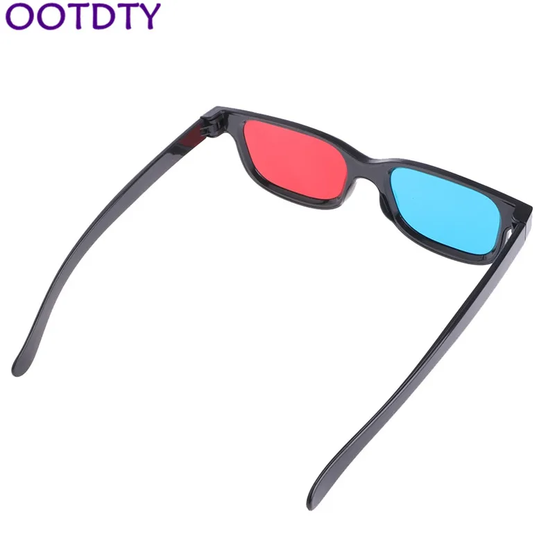 Universal Black Frame Red Blue Cyan Anaglyph 3D Glasses 0.2mm For Movie Game DVD