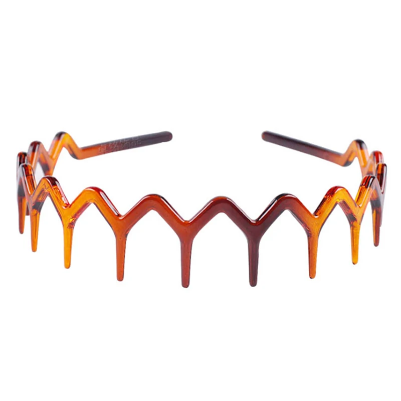 

Headband Hair Comb Zigzag Band Notched Headband Woman Man Girl, One Size