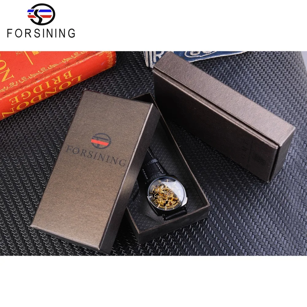 Часы наручные Forsining Мужские механические брендовые Роскошные водонепроницаемые