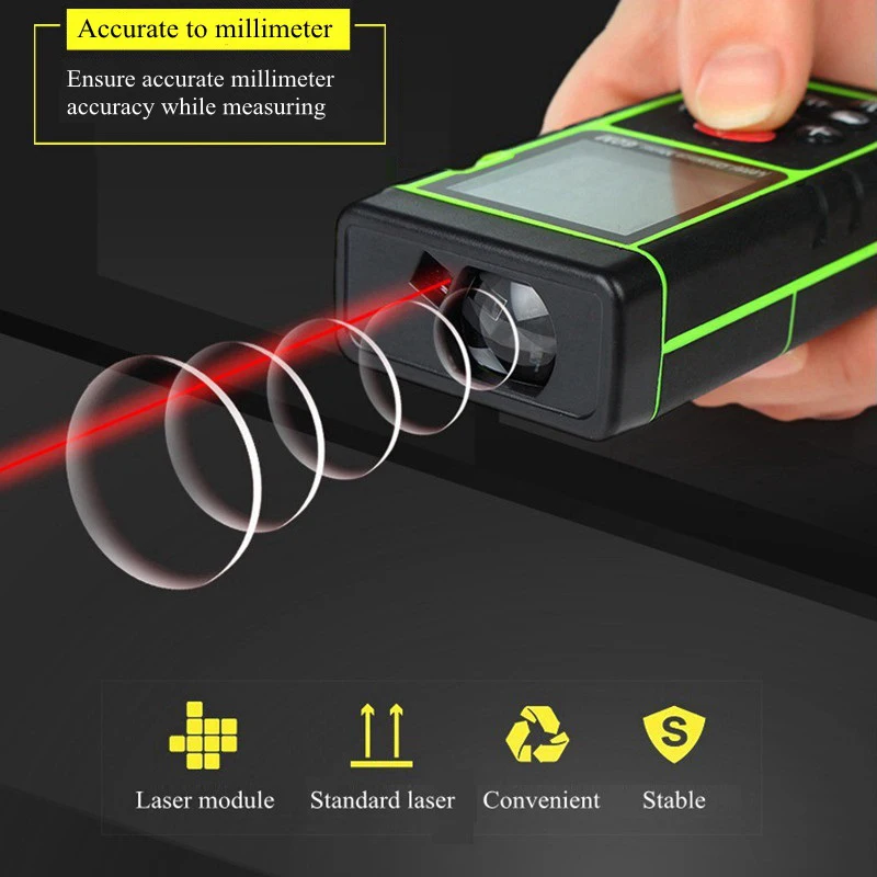 GHIXACTO 40M Laser Ruler Rangefinders Digital Distance Meter Measurer Range Finder Lazer Metreler Build Laser Tape Range Finder GHIXACTO 40M Laser Ruler Rangefinders Digital Distance Meter Measurer Range Finder Lazer Metreler Build Laser Tape Range Finder