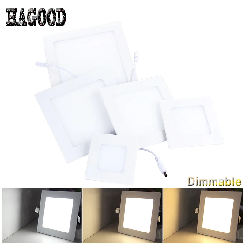 

100pcs Dimmable Square LED Panel Light with Dimmer Driver Modern Pendant Ceiling Lamps Warm/Cold for Home Decoration