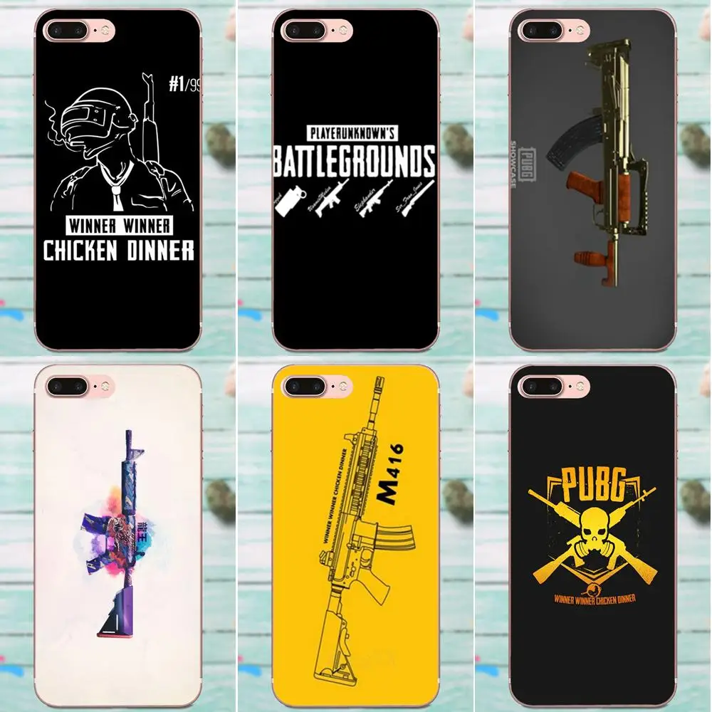 

For LG G4 G5 G6 K4 K7 K8 K10 2017 V10 V20 V30 Stylus Nexus 5 5X G2 G3 mini spirit TPU Cases Capa Popular Game Pubg Gun Print