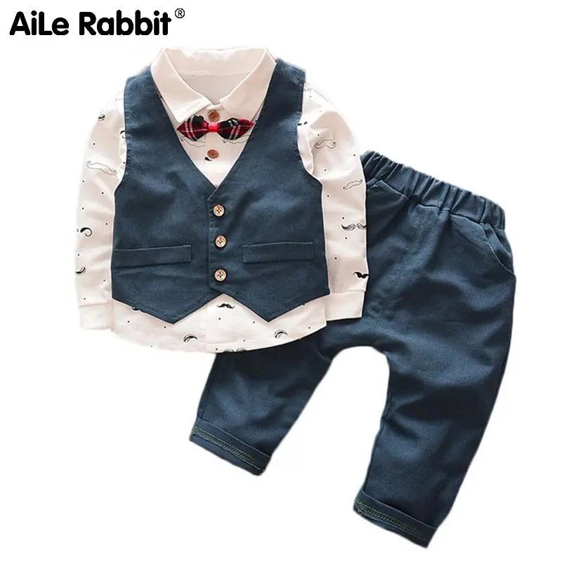 AiLe Rabbit 2018 Spring Autumn Baby Boy Clothes Children Cartoon Bear Clothing 3pcs Sets Boys Coat+T Shirt + Pants Cotton k1 AiLe Rabbit 2018 Spring Autumn Baby Boy Clothes Children Cartoon Bear Clothing 3pcs Sets Boys Coat+T Shirt + Pants Cotton k1