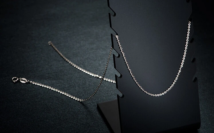 15 дюймов AU750 белого золота кабель O цепочка ожерелье 1 04 г|necklace chain|chain necklacegold chain |