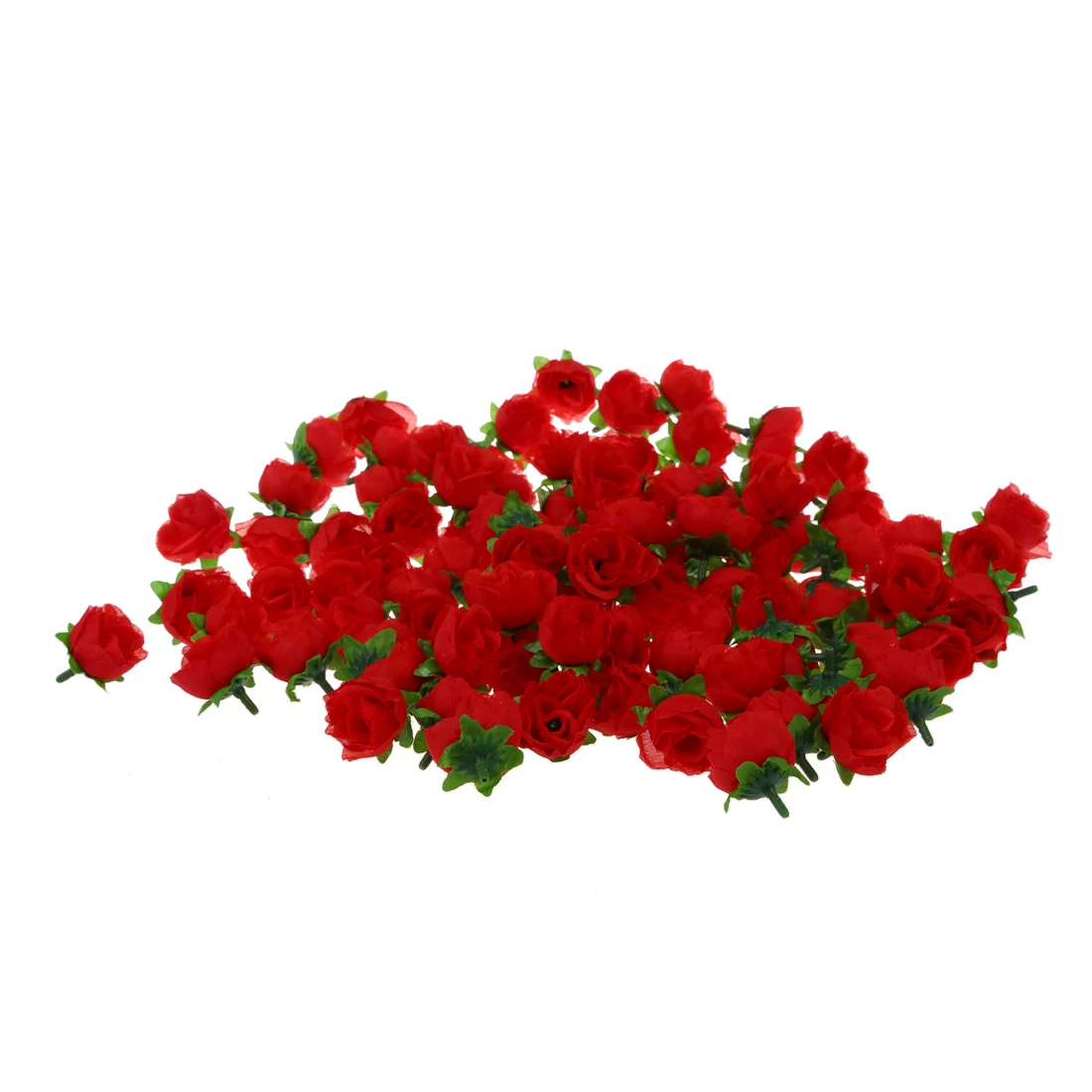 

100 x Artificial Flower Head Roses Deco Rosettes DIY Wedding party Baptism RED