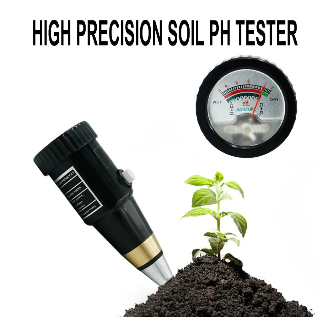 

High-precision Handheld moisture humidity meter ph tester for Garden soil Metal probe Measuring Instrument
