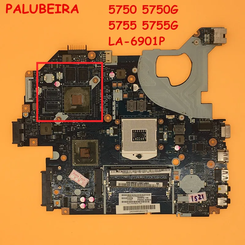 PALUBEIRA P5WE0 메인 보드 Acer 5750 5750G 5755 5755G 노트북 마더보드, 그래픽 카드 칩