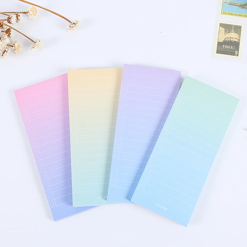 Creative Gradient Color Memo Pads Sticky Note Self Adhesive Sticky
