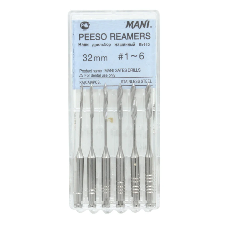 

6Pcs/Box 32mm1-6# Dental Endodontic Files Reamers Drill Burs Peeso Reamers Endo Files Peeso Dentist Tools Dental Materials