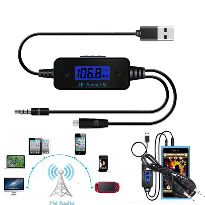 Wireless Car Radio FM Transmitter MP3 Player Handsfree Car Kit FM Modulator 3 5mm Audio Music