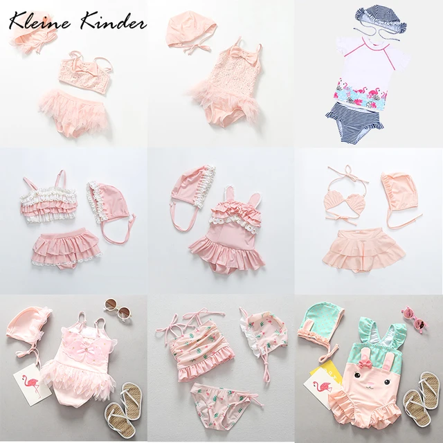 US $14.00 Swimsuit Girl Falbala Lace Baby Bikini 2019 Children's Swimwear Girls Swimming Suit Child Bathing C