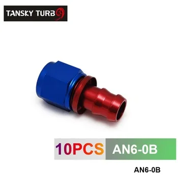 TANSKY - 6AN AN6 6-AN STRAIGHT SWIVEL OIL/FUEL/GAS LINE HOSE END PUSH-ON MALE FITTING AN6-0B