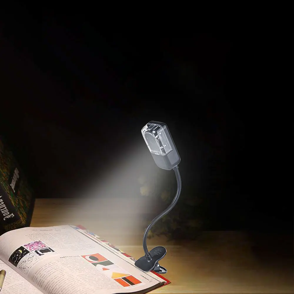 

LED Book Light Mini Clip-On Flexible Bright Reading Lamp For Travel Bedroom Christmas New Year Children Baby Gift Night Lighting