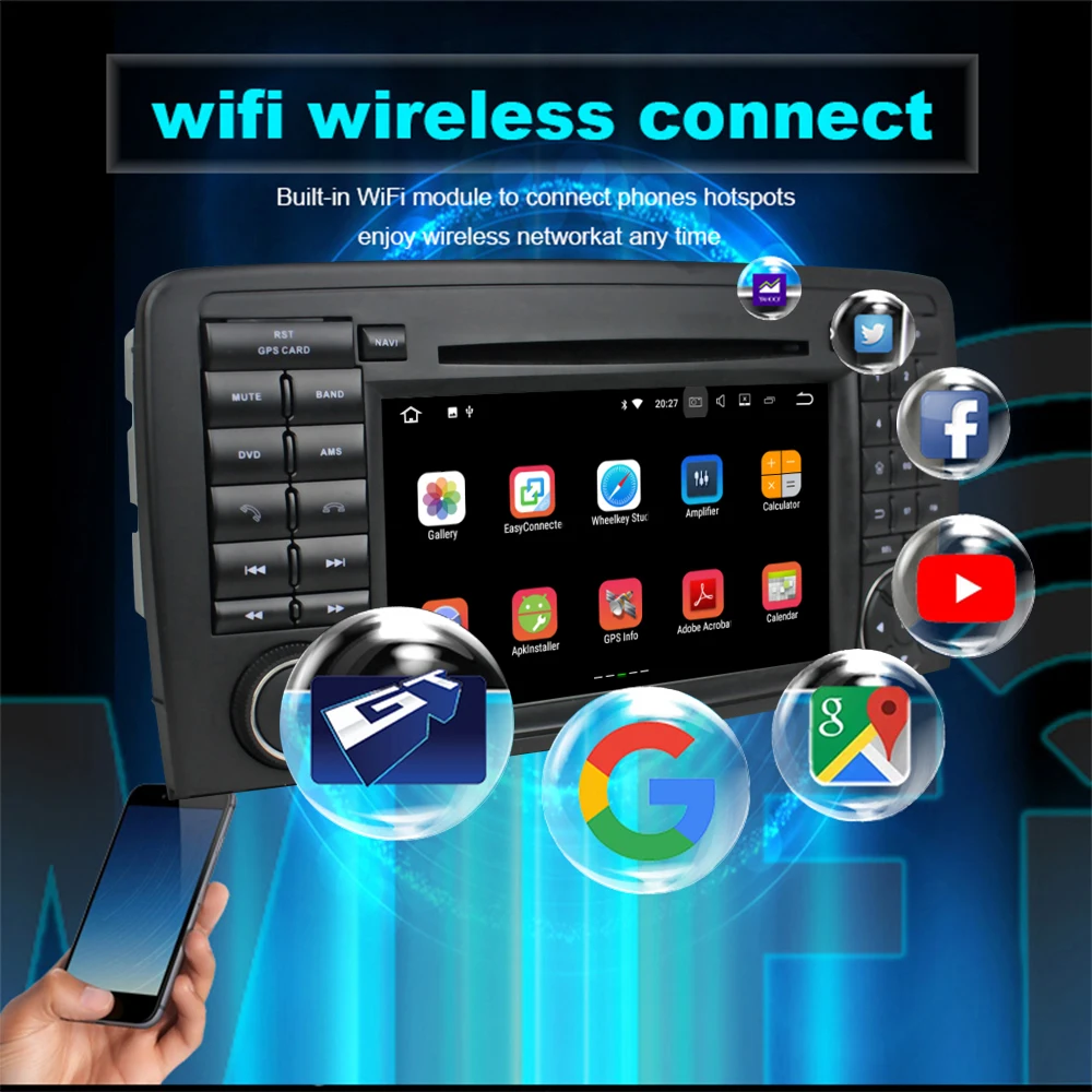 Cheap 2 Din Android Car Radio GPS for Benz R-Class R-Class W251 280 300 320 350 500 DVD TV Auto Stereo Bluetooth Multimedia Player 2