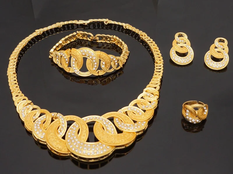 Городское женское модное ожерелье, ювелирные наборы, женское ожерелье, 24k золотые ювелирные наборы, цветочное ожерелье