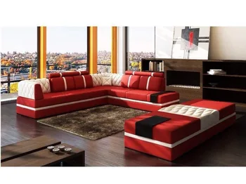 

2016 genuine leather red elegant sofa 0414 -16