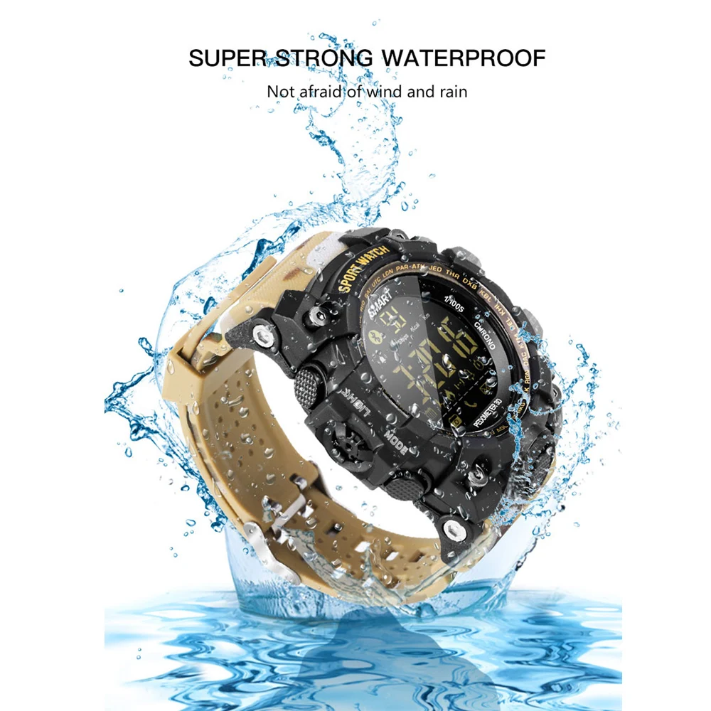 VESTMADRA EX16S Sport Bluetooth Smart Watch IP67 Waterproof Pedometer Smartwatch Alarm Clock Stopwatch Long Standby Wristwatch