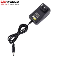 1 шт. 12V1A AC 100 V-240 V адаптер преобразователя DC 12V 1A 1000mA источник питания ЕС Штекер 5,5 мм x 2,1 Для светодиодный камеры видеонаблюдения