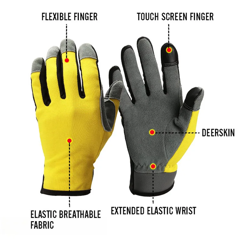OZERO рабочие водительские перчатки, перчатки с сенсорным экраном, спортивные перчатки для езды на открытом воздухе, перчатки для бега, походов, охоты для мужчин и женщин 8009