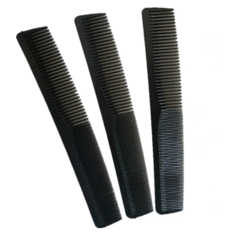 

1 pcs/set New Tail Black Professional Combs Hairdressing Comb Two Carbon Anti Static Comb Hair Cutting Comb Set Pro