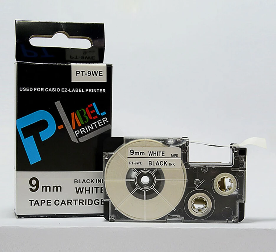 2PCS Compatible Printer Label Maker Tape For XR 9WE1 Cartridge Cassette