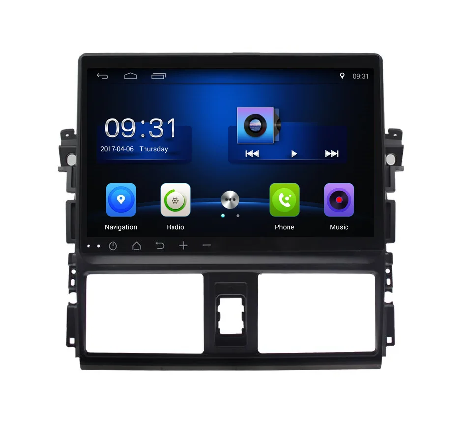 Clearance 10.1 inch Quad core Android 8.1 car dvd player for Toyota Vios car radio gps navigatio stereo head unit wifi mirror link 0